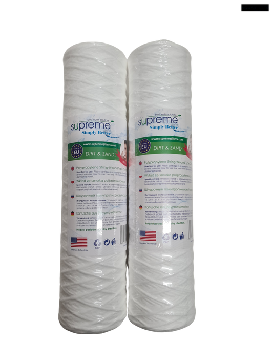 String Wound Yarn Dirt & Sand Filters Pack of 2 Water Filter Cartridges