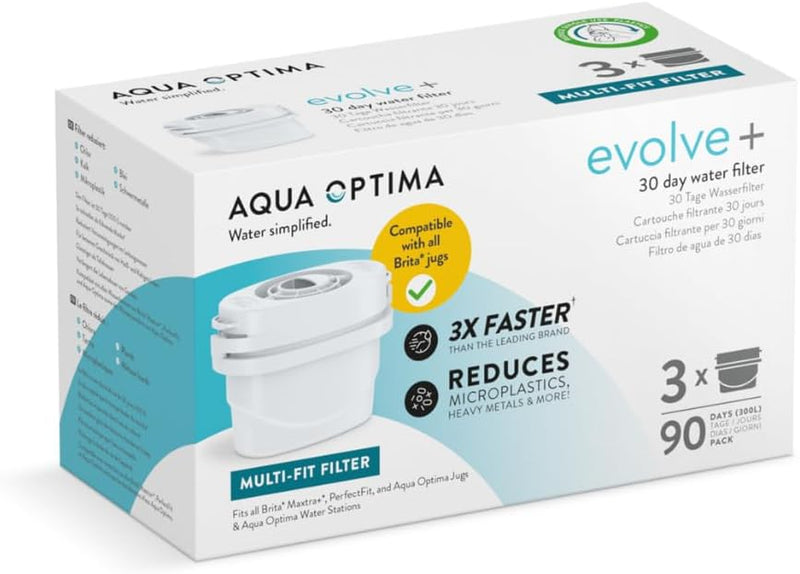 Aqua Optima 30 Day Water Filter Cartridge, Pack of 3