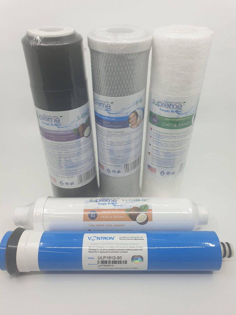 5 Stage Reverse Osmosis Filter Set €65.00 Reverse Osmosis Water Filters
