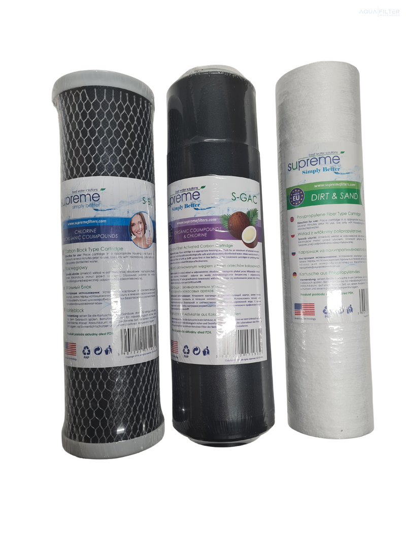 3 Stage Water Filter Replacement Set Reverse Osmosis Water Filters Water Filter Cartridges
