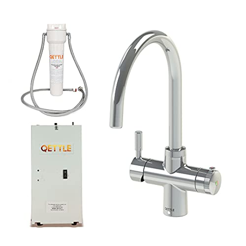 QETTLE 4-in-1 Instant Boiling Water Tap | True Boiling, Filtered Cold, Mains Hot & Cold (4 Litre Boiler)