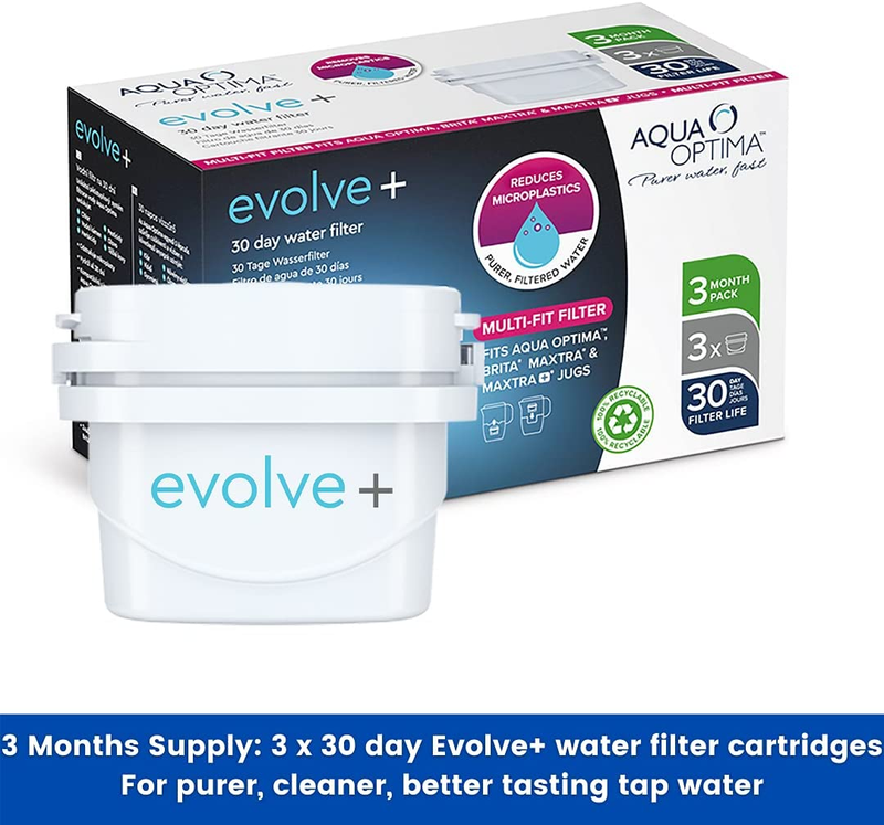 Aqua Optima 30 Day Water Filter Cartridge, Pack of 3