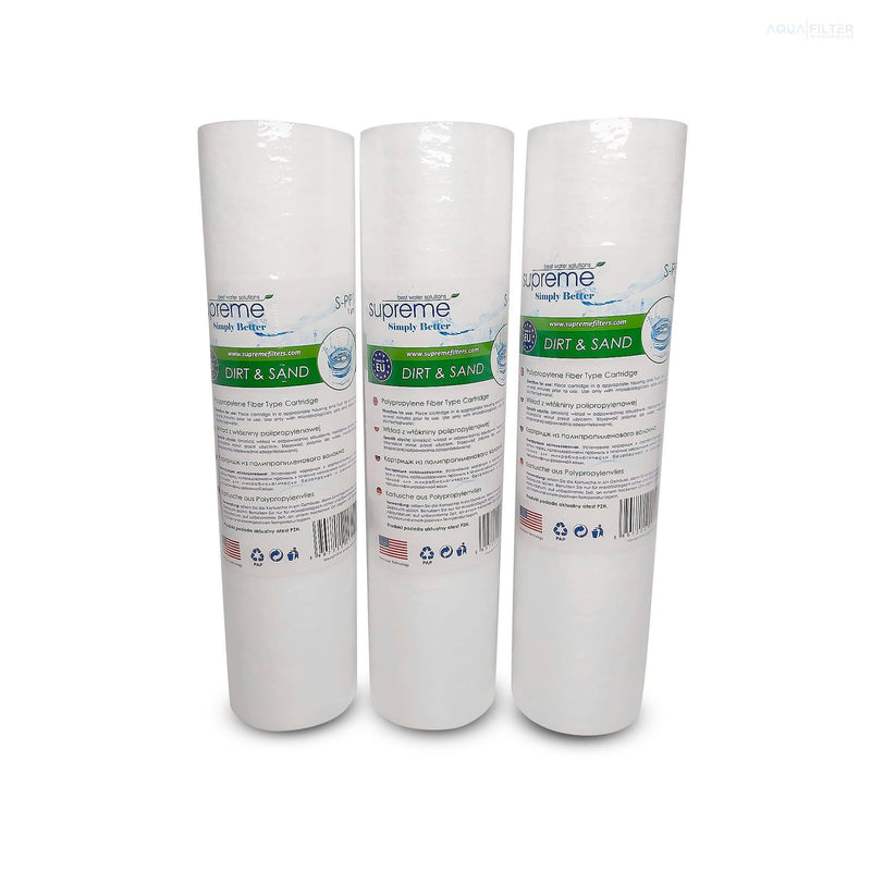 Sediment Filter Cartridge 10 Inch PP Pack of 3 Reverse Osmosis Water Filters Water Fed pole Water Filter Cartridges